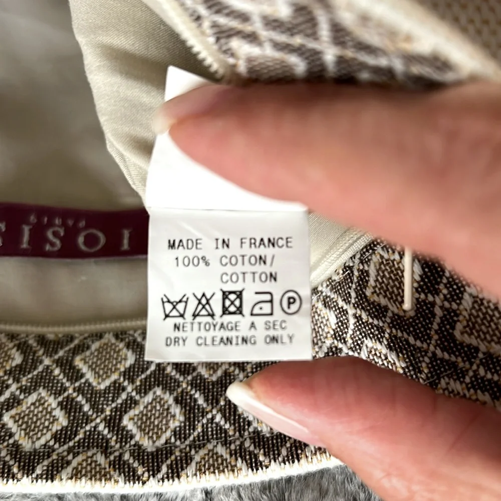 IOSIS Woven Tapestry Zebra Small Bag Made in France Chic Make Up Organizer